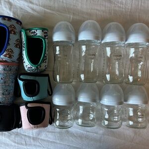 Philips Avent Glass Natural Response Baby Bottles & Covers Holders